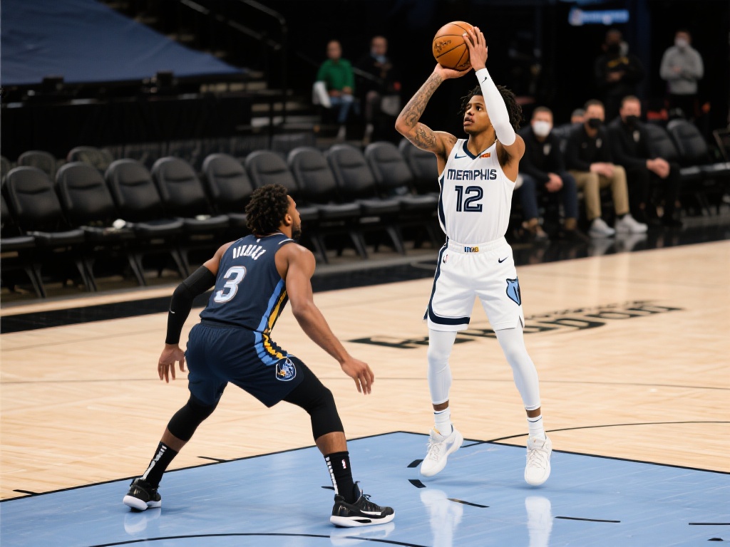 莫兰特单打文森特转身跳投完美命中